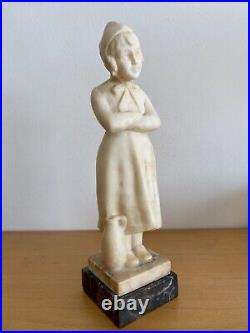 Ernst BECK sculpture fille marbre art nouveau deco jugendstil Vienne Autriche