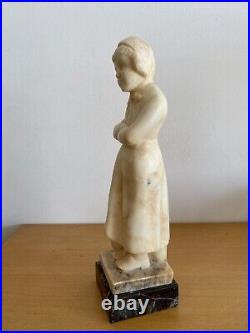 Ernst BECK sculpture fille marbre art nouveau deco jugendstil Vienne Autriche