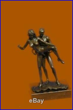 Érotique Sexuel Sexe Bronze Sculpture Marbre Base Figurine Statue Art Solde