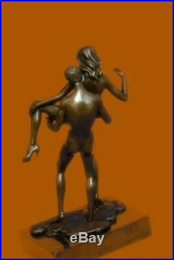 Érotique Sexuel Sexe Bronze Sculpture Marbre Base Figurine Statue Art Solde
