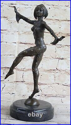 Escarpin Bouffon Sexy Fille Clown Danseuse Bronze Sculpture Art Nouveau Ouvre