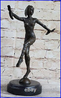 Escarpin Bouffon Sexy Fille Clown Danseuse Bronze Sculpture Art Nouveau Ouvre