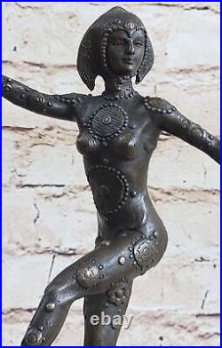 Escarpin Bouffon Sexy Fille Clown Danseuse Bronze Sculpture Art Nouveau Ouvre