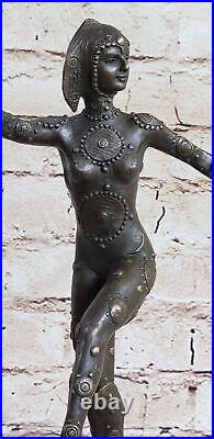 Escarpin Bouffon Sexy Fille Clown Danseuse Bronze Sculpture Art Nouveau Ouvre