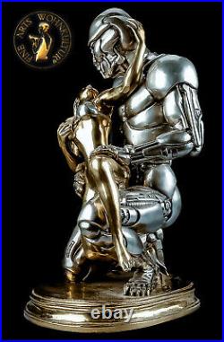 FINE ARTS Wohnkultur Sculpture en bronze Figure Robo Lover Statue Robot érotique