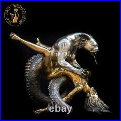 FINE ARTS Wohnkultur Sculpture en bronze Figure érotique Dragons viol Table