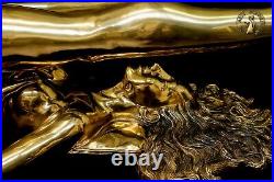 FINE ARTS Wohnkultur Sculpture en bronze figure Rubina érotique canape table