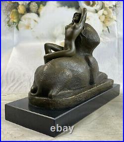 Fait Bronze Sculpture Solde Nymphe Chair Herlinger Par Nouveau Art French