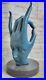 Femme-Visage-Sculpture-Statue-Nouveau-Bronze-Dali-Le-Gesture-Fonte-Art-Deco-01-tmlm