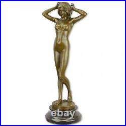 Figure en bronze femme érotique nue dame art sculpture bronze 38cm style antique