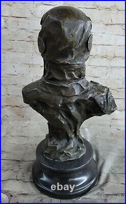 Fin Grand Vintage Français Art Nouveau Bronze Statue Sculpture E. Villanis Statue