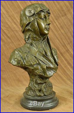 Fine Large Vintage Français Style Art Nouveau Bronze Sculpture Statue'Villanis