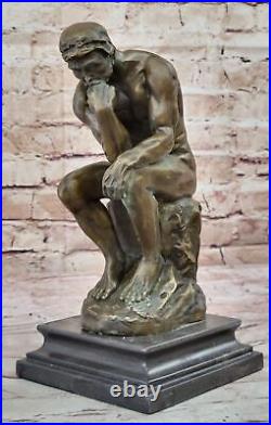 Fonte Bronze Réalisme Art Nouveau Sculpture The Thinker Pensée Homme Par Rodin