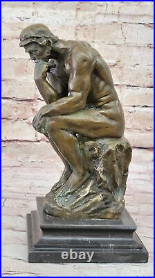 Fonte Bronze Réalisme Art Nouveau Sculpture The Thinker Pensée Homme Par Rodin