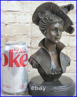 Fonte Gerome Bronze Buste / Tête Femme Sculpture Art Nouveau Français Figurine