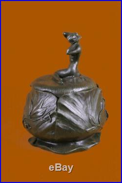 Français Art Nouveau Bronze Sculpture Par Maurice Bouval Figurine Décor