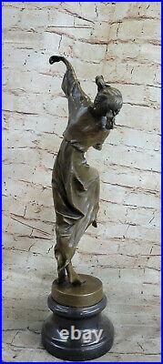 Français Gypsy Danseuse Par M. LOPEZ Bronze Sculpture Figurine Art Nouveau Déco