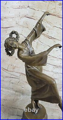 Français Gypsy Danseuse Par M. LOPEZ Bronze Sculpture Figurine Art Nouveau Deco