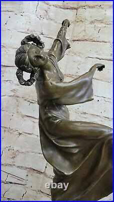 Français Gypsy Danseuse Par M. LOPEZ Bronze Sculpture Figurine Art Nouveau Déco