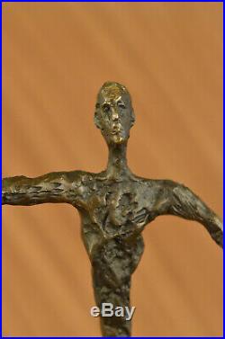 GIA Chiparus Bronze Massif Sculpture. Abstrait Art Déco Nouveau Figurine Dali