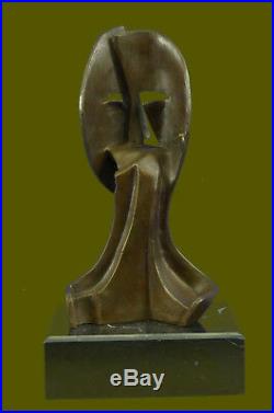 GIA Chiparus Bronze Massif Sculpture. Abstrait Art Déco Nouveau Picasso Dali