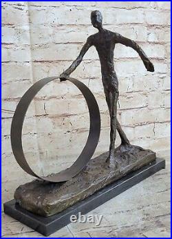 GIA Chiparus Solide Bronze Sculpture Abstrait Art Déco Nouveau Figurine