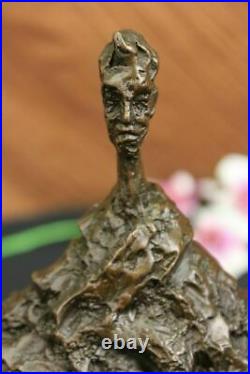 GIA Grand Tête Bronze Sculpture Abstrait Art Déco Nouveau Figurine Fin