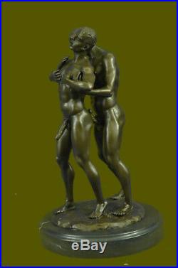 Gay Érotique Bronze Art Statue Homo Nue Homme Figurine Nu Mâle Sculpture Signé