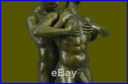 Gay Érotique Bronze Art Statue Homo Nue Homme Figurine Nu Mâle Sculpture Signé