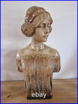 Goldscheider buste jeune fille Art Nouveau