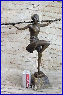 Grand 22 Style Art Nouveau Danseuse Bronze Sculpture Statue Chair Figurine