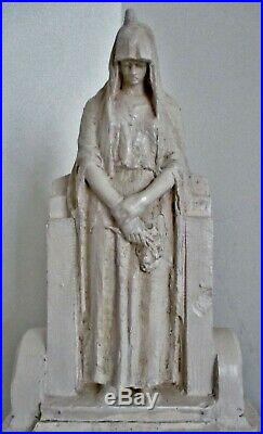 Grande sculpture statue maquette d'Alfred FINOT (1876-1947) Femme Symbolisme