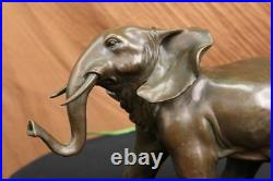 Happy Chanceux Éléphant Bronze Figurine Statue Par Barye Sculpture Fonte Art