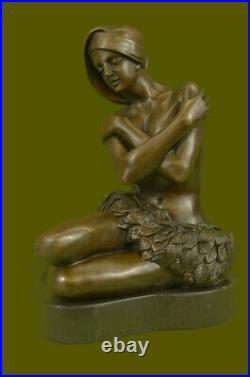 Hawaïen Fille Art Déco Nouveau Bronze Sculpture Moreau Figurine Statue Décoratif