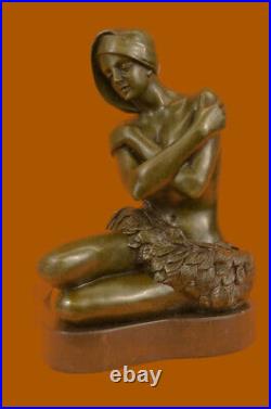 Hawaïen Fille Art Déco Nouveau Bronze Sculpture Moreau Statue Figurine