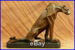 Henry Moore Art Moderne Abstrait Jaguar Panther Cougar Lion Bronze Sculpture