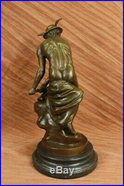 Hermes Mercury Roman Messager God Statue Bronze Sculpture Fonte Art Figurine