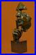 Homme-Visage-Sculpture-Statue-Nouveau-Bronze-Dali-Le-Silence-Chaud-Cast-Art-Deco-01-lqn