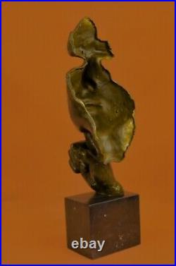 Homme Visage Sculpture Statue Nouveau Bronze Dali Le Silence Chaud Cast Art Déco