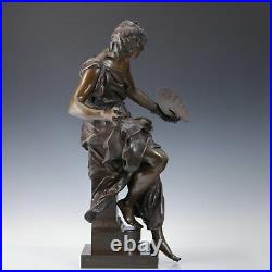 J. P. Aubé Allégorie De Peinture Bronze Sculpture Um 1900 France Art Nouveau
