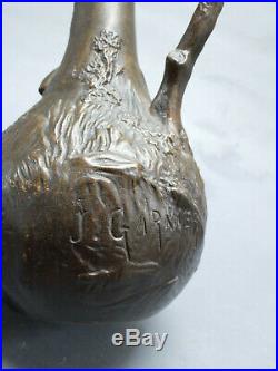 Jean Garnier Vase Art Nouveau Sculpture 1900 Bronze Galle Guimard Nu Feminin