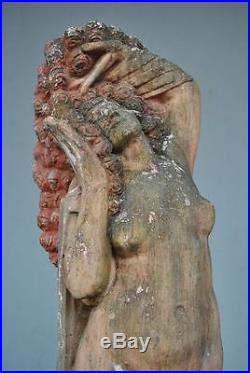 Jeune femme nue époque 1900 style Art nouveau sculpture