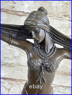 Joli 1920s Deco Nouveau Danseuse Signée Chiparus Pure Bronze Art