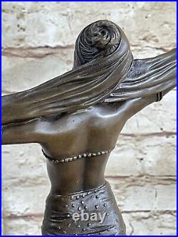 Joli 1920s Deco Nouveau Danseuse Signée Chiparus Pure Bronze Art