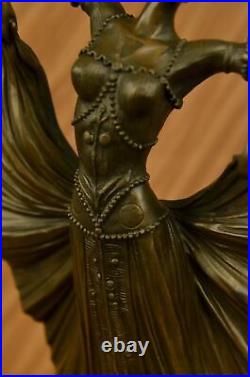 LOVELY1920 `S Décor Nouveau Dancer Signé Chiparus Pure Statue Bronze Statue Art