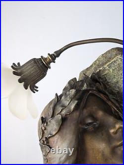 Lampe sculpture Art Nouveau de Julien Causse années 1900