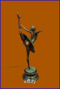 Large Prima Ballerine Bronze Sculpture Style Art Nouveau Deco Figurine uvre
