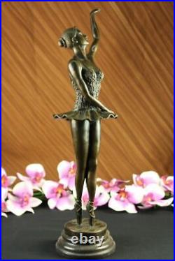 Main Statue Bronze Sculpture Style Art Nouveau Grand Ballerine Danseuse Maison