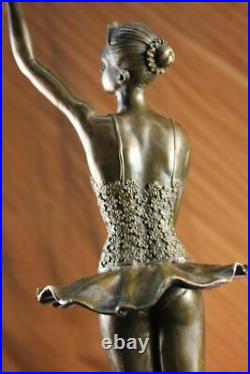 Main Statue Bronze Sculpture Style Art Nouveau Grand Ballerine Danseuse Maison