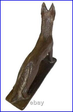 Marcel Derny Signe Superbe Sculpture Animaliere En Terre Cuite 1900 Art Nouveau